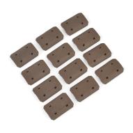 Rails and mounts M-LOK Type Rail Covers, 12 pieces - Dark Earth