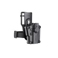 MILITARY Mega-Fit  Universal pistol holster (right), lower platform - Black