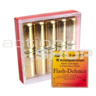 Obranné plynové zbraně Náboje 9mm PA Flash defense (10ks)