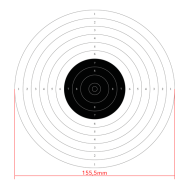 AIR GUNS 10m international air pistol shooting target, 50pcs