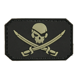 Nášivka "Pirate Skull" 3D, černá