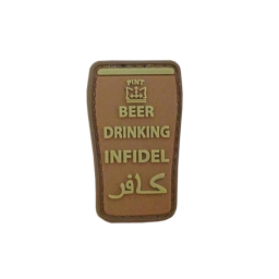 Nášivka Beer Drinking Infidel, tan
