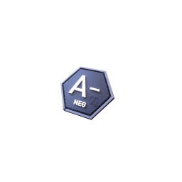 Nášivka krevní skupina A-, hexagon, 3D
