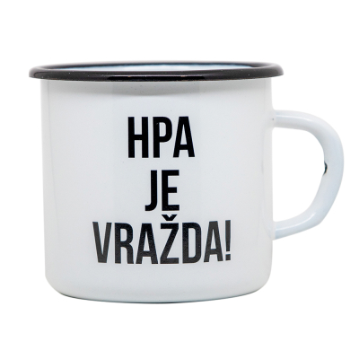 Enamel Mug "HPA je vražda" - White                    