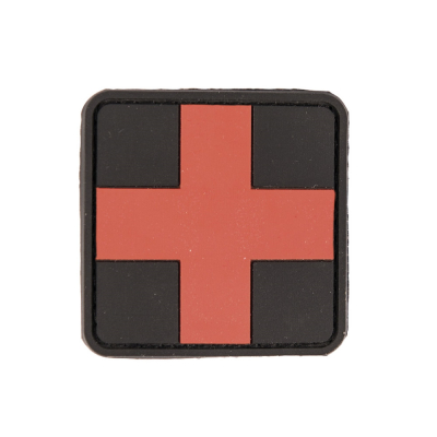 Patch PVC 3D First Aid 5,5x5,5cm, black                    