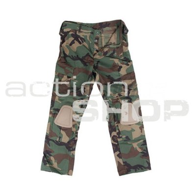 Tactical pants with knee protectors - Woodland                    