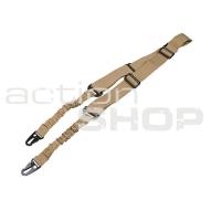 MILITARY Weapon sling, double point, bungee, tan