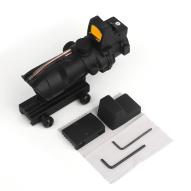  Riffle scope ACOG 4X32C with Illumination Source Fiber + RMR Sight - Black