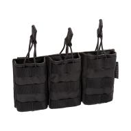 MILITARY Open Triple AR15 Mag Pouch, Core - Black
