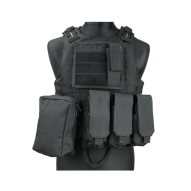 Pouches Tactical armour vest type FSBE, black / with pouches