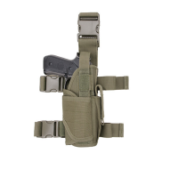 Tactical Equipment GFC Modular Thigh Pistol Holster with Magazine Pouch, Olive