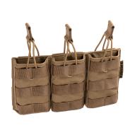 MILITARY Open Triple AR15 Mag Pouch, Core - TAN