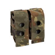 Tactical Equipment 40mm Grenade Double Pouch, Core - Flecktarn