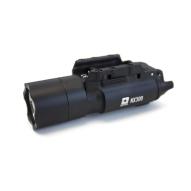 SELF-DEFENSE Tactical pistol flashlight, 300L - Black