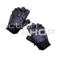 PROTECTION Paintball Half Finger Gloves Black