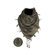 Oblečení - kamufláž Šátek na krk, "Shemagh" se vzorem Pineapple, oliva/černá
