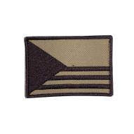 Patches, Flags Patch - Czech flag  combat with stripes tan