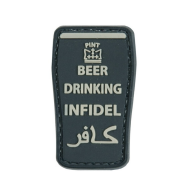 MILITARY Patch Beer Drinking Infidel, black