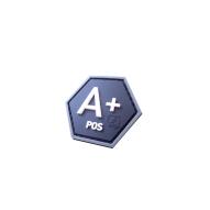 Bloodtype A Pos Hexagon Patch, 3D