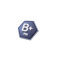Patches, Flags Bloodtype B Pos Hexagon Patch, 3D