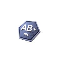 Nášivky, Vlajky Nášivka krevní skupina AB+, hexagon, 3D