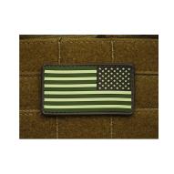 Nášivka Vlajka US, otočená, 3D - Olive