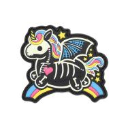 Patches, Flags Skeleton Unicorn Rubber Patch
