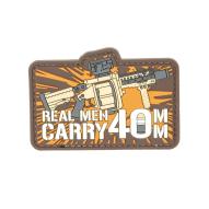  Nášivka Real Man Carry 40mm, 3D