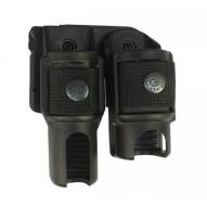 Double rotation plastic pouch for flashlight and defence spray