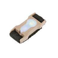 SELF-DEFENSE Flashlight Split-bar Lightbuck with strap (green LED), FDE