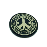 MILITARY Patch PEACE, Glows in dark - 3D
