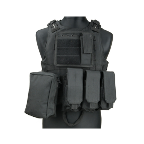 Tactical armour vest type FSBE, black / with pouches
Click to view the picture detail.