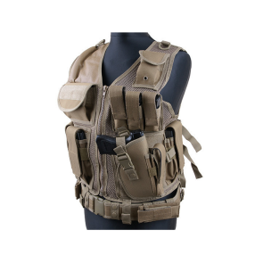 Tactical vest type BHI Omega, tan
Click to view the picture detail.