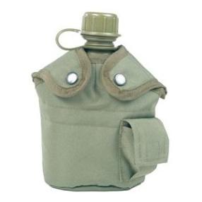 US polymer water canteen pouch with cup and cover, olive
Click to view the picture detail.