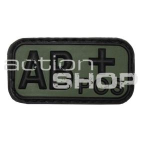 MFH blood group patch "AB POS", 3D, black-olive
Click to view the picture detail.