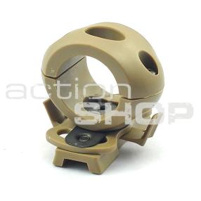 1,2" / 30 mm Flashlight helmet mount – dark earth
Click to view the picture detail.